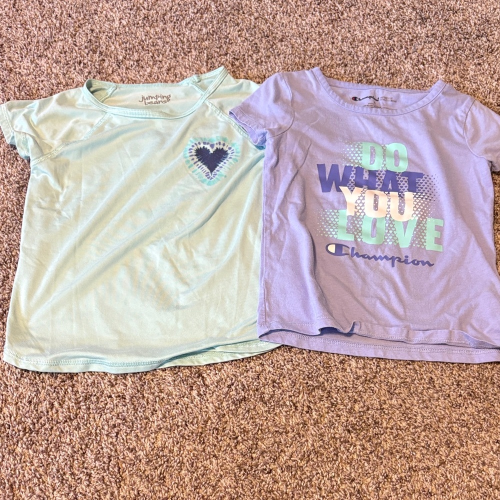 Champion Kids' Tees in Light Blue and Lavender